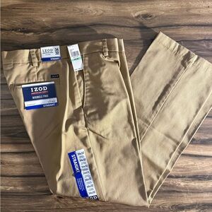 NWT IZOD American Chino Pants | Men’s 34x32 | Straight Fit | Khaki